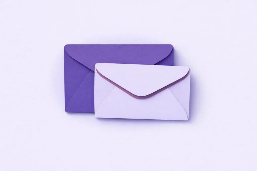 Nested paper envelopes representing welcome bonuses at crypto non gamstop casinos