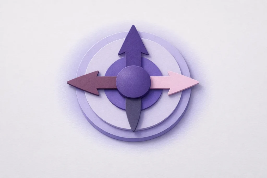 Paper cut compass rose illustrating alternatives to GamStop registered UK casinos